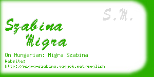 szabina migra business card